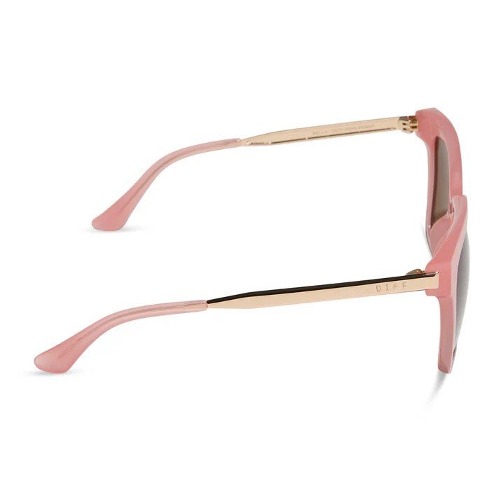 Bella Sunglasses - Peach + Brown Polarized - Jaffi's