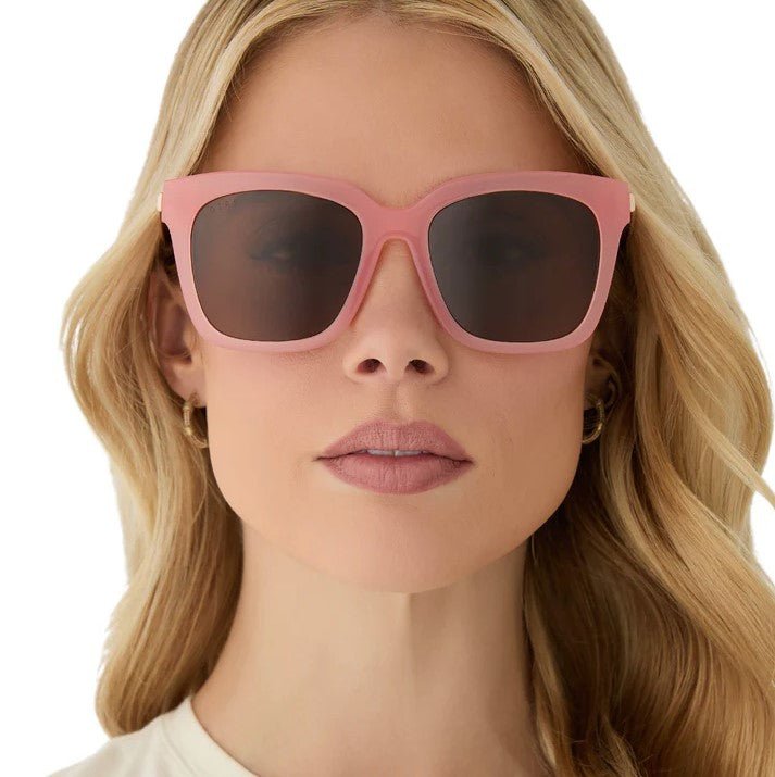 Bella Sunglasses - Peach + Brown Polarized - Jaffi's