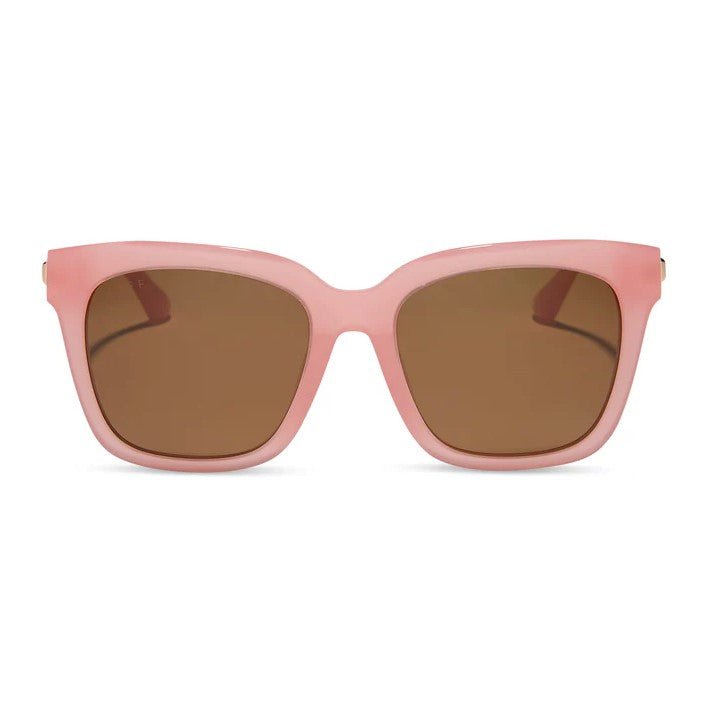 Bella Sunglasses - Peach + Brown Polarized - Jaffi's