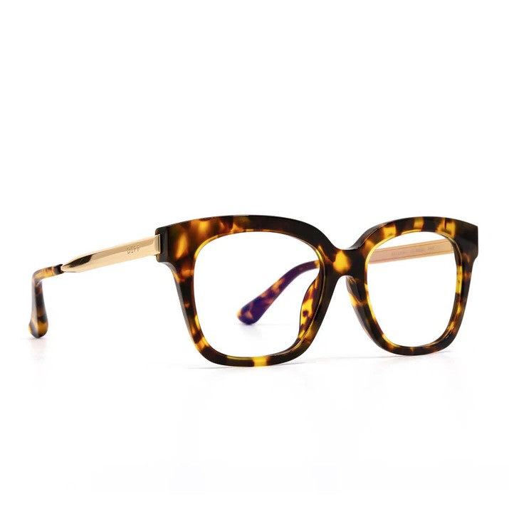 Bella XS Blue Light Glasses - Amber Tortoise