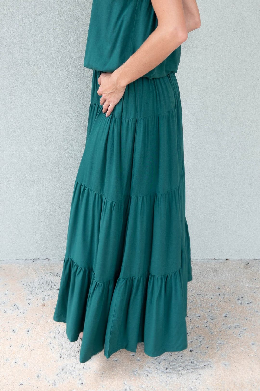 Belle Maxi Skirt - Green - Jaffi&