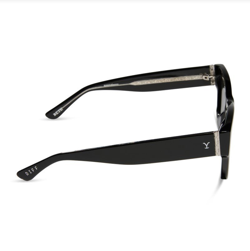 Beth II Sunglasses - Black + Grey Polarized - Jaffi's
