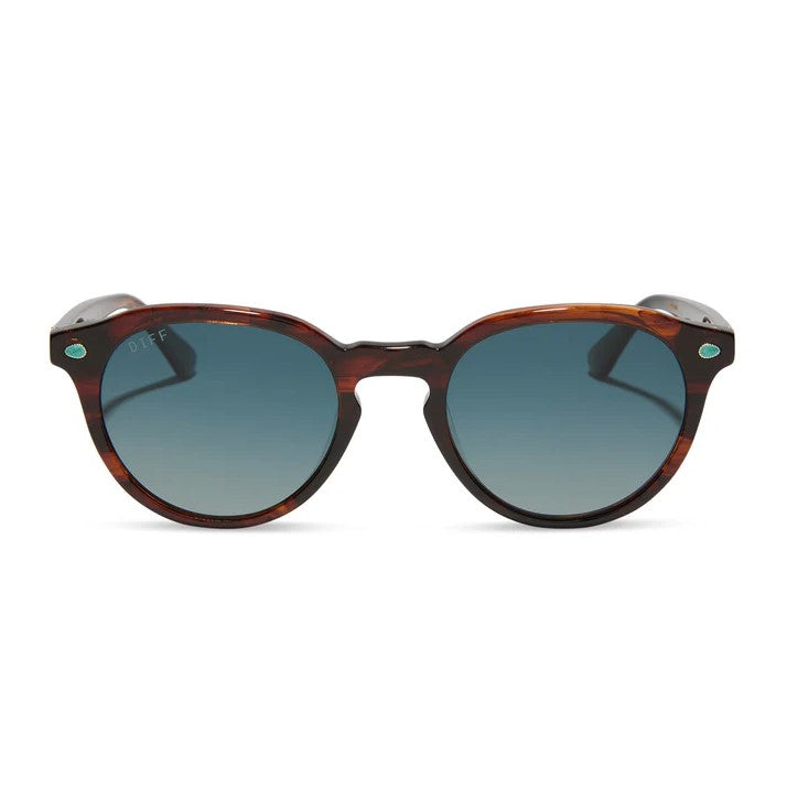 Beth Sunglasses - Sequoia + Blue Green Gradient Polarized