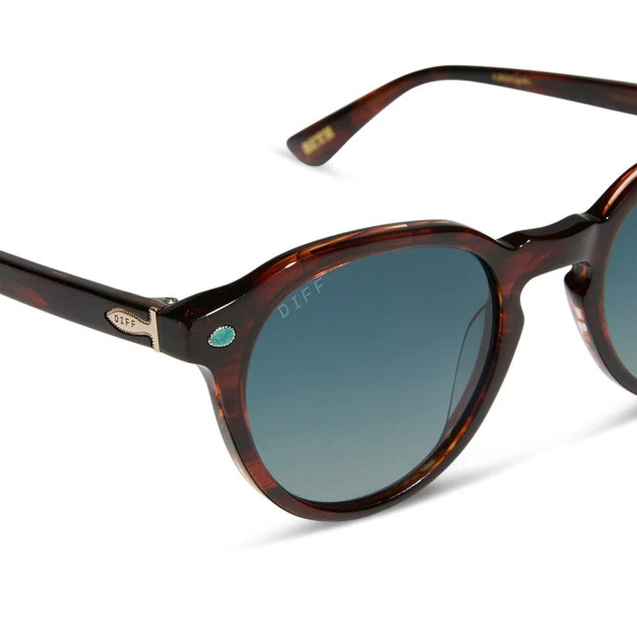 Beth Sunglasses - Sequoia + Blue Green Gradient Polarized