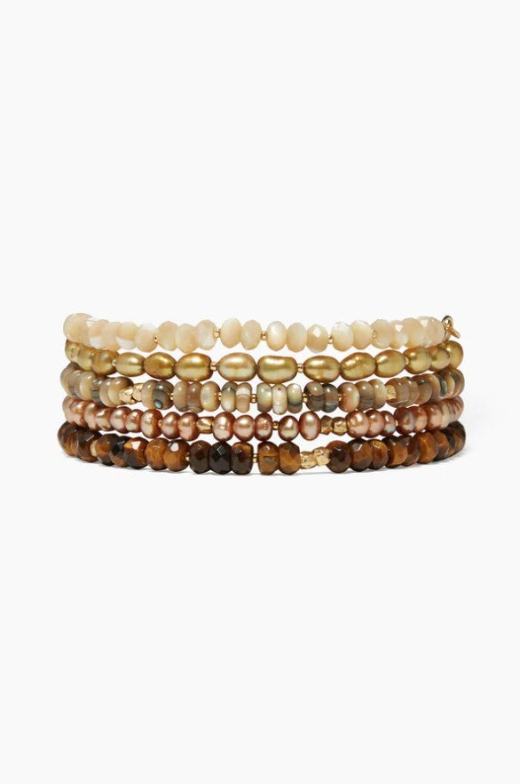 Riviera Wrap Bracelet - Natural Mix