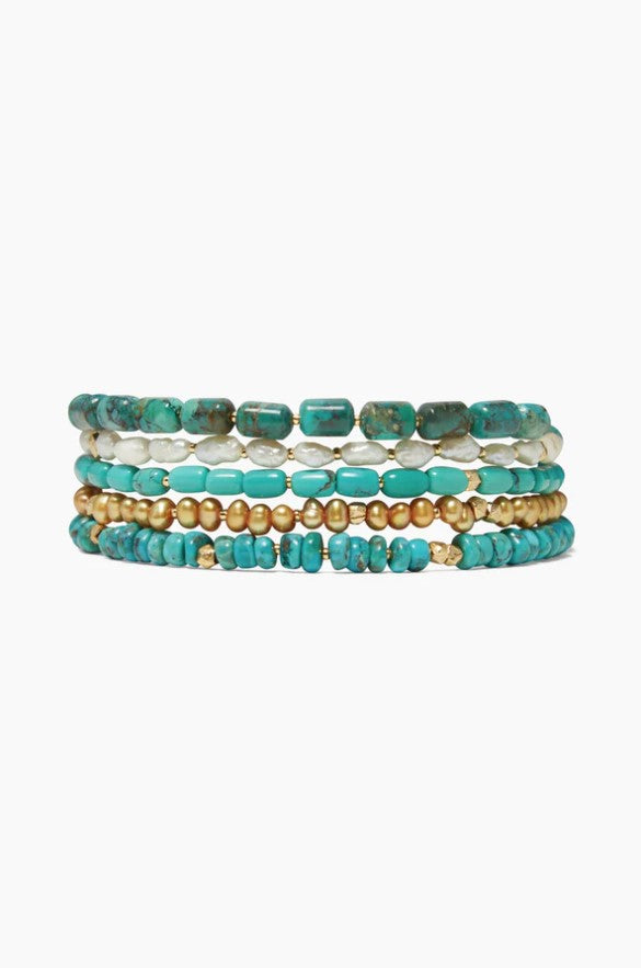 Riviera Wrap Bracelet - Turquoise Mix