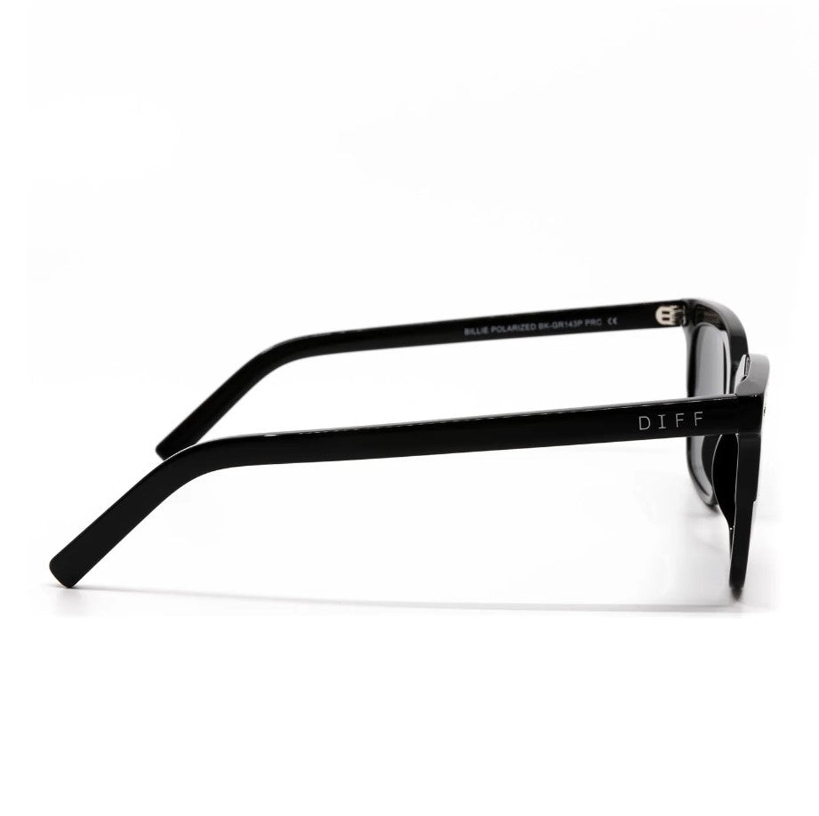 Billie Sunglasses - Black + Grey + Polarized