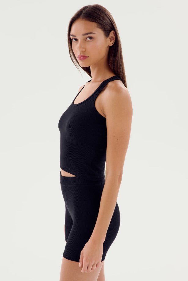 Black Ashby Rib Crop - Jaffi's