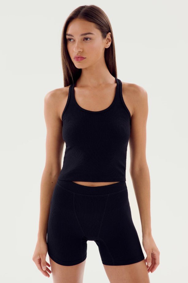 Black Ashby Rib Crop - Jaffi's