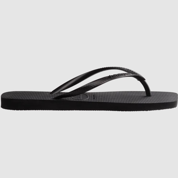 Black Square Slim Flip Flop - Jaffi's