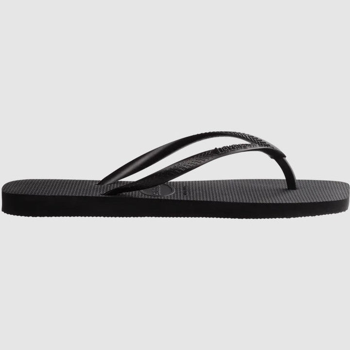 Black Square Slim Flip Flop - Jaffi's