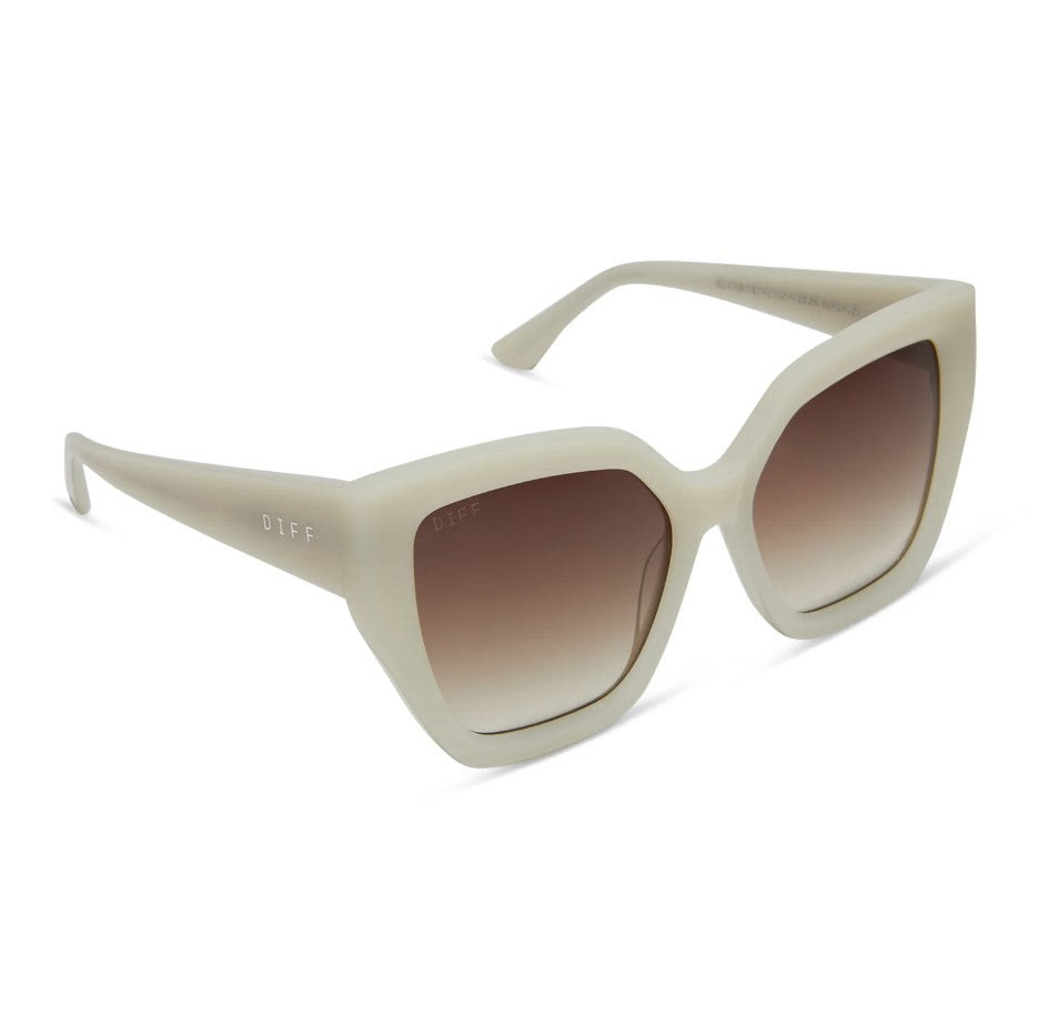 Blaire Sunglasses - Meringue + Brown Gradient