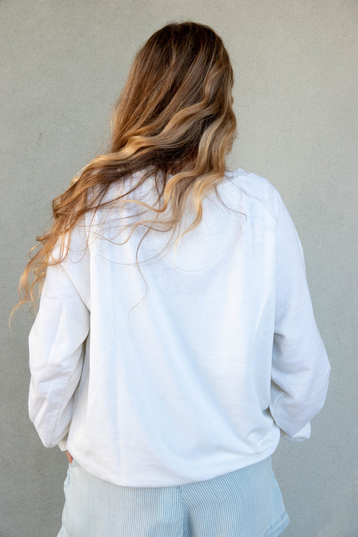 Blondie Lips Sweatshirt - Pearl - Jaffi's