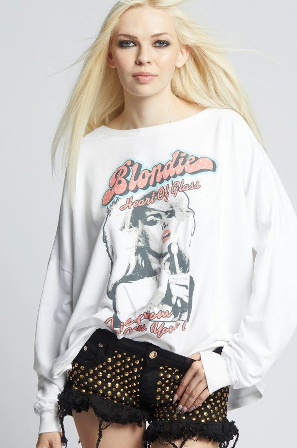 Blondie Oversized Sweatshirt - White - Jaffi's