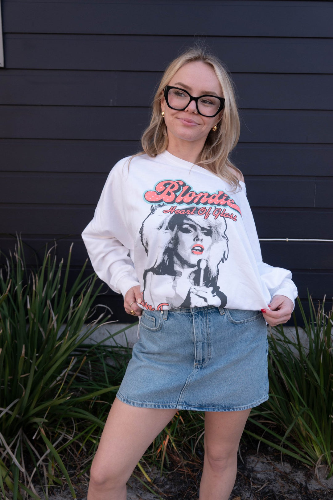 Blondie Oversized Sweatshirt - White - Jaffi's