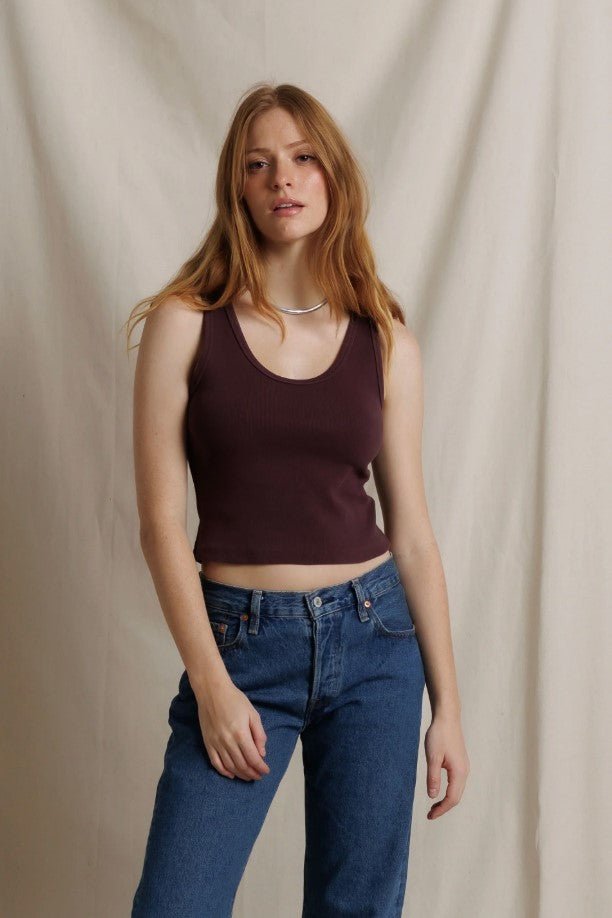 Blondie Rib Tank - Cherry Lacquer - Jaffi's