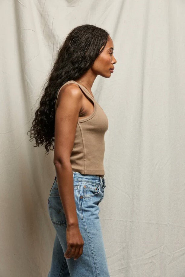 Blondie Rib Tank - Mocha - Jaffi's