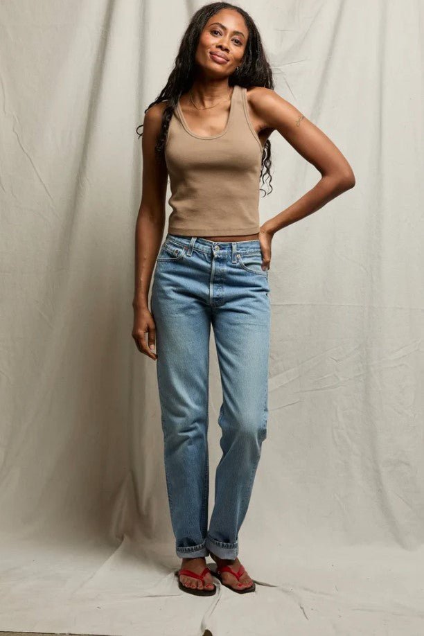 Blondie Rib Tank - Mocha - Jaffi's