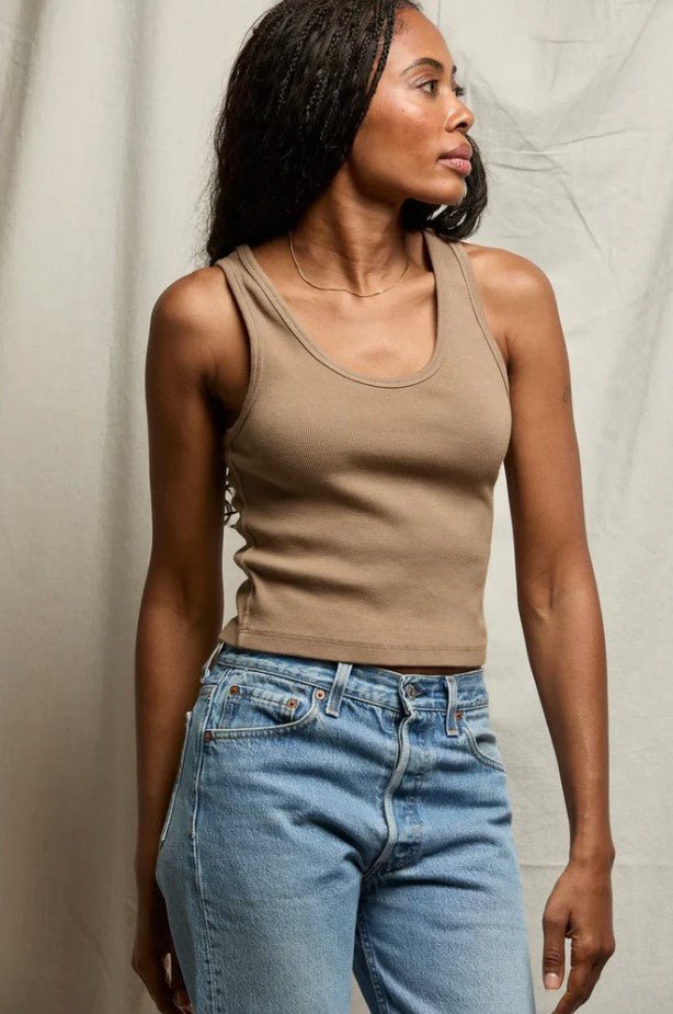Blondie Rib Tank - Mocha - Jaffi's