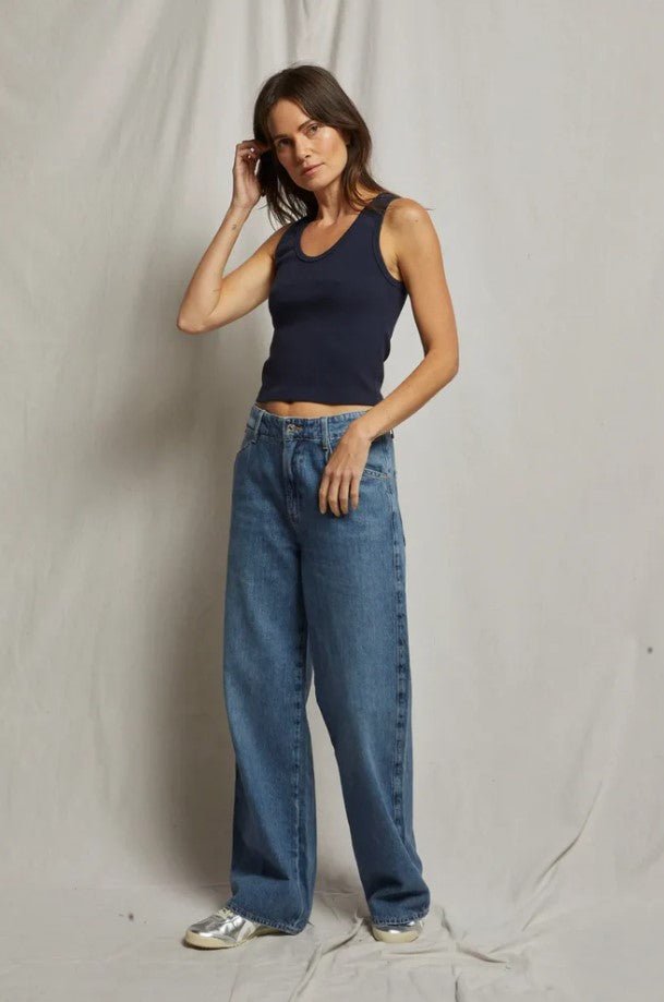 Blondie Rib Tank - Navy - Jaffi's