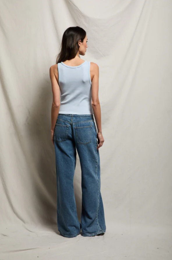 Blondie Rib Tank - Powder Blue - Jaffi's