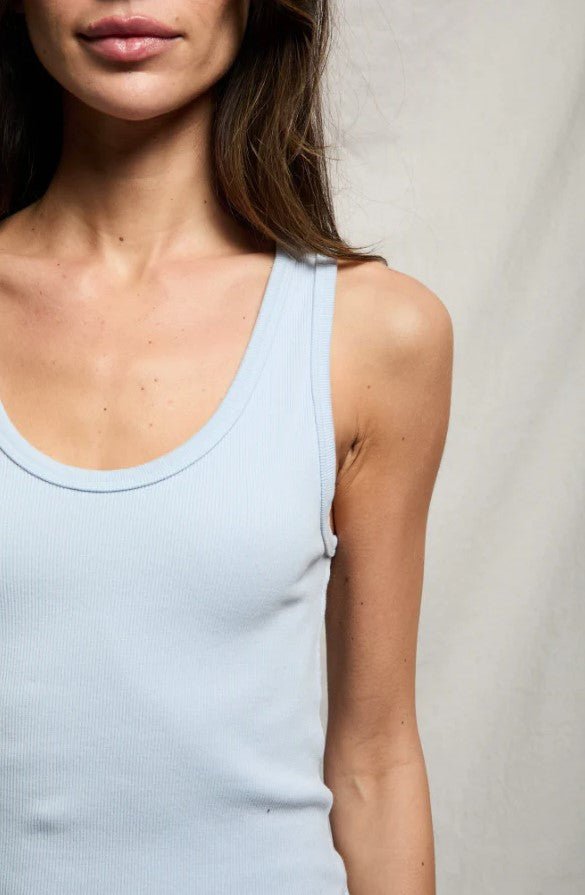 Blondie Rib Tank - Powder Blue - Jaffi's