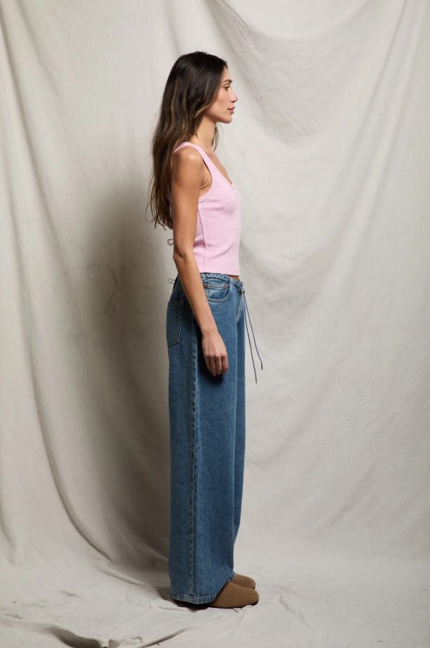 Blondie Rib Tank - Sugar Pink - Jaffi's