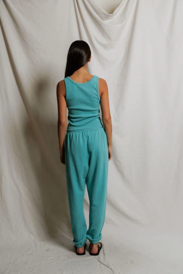 Blondie Rib Tank - Teal Blue - Jaffi's