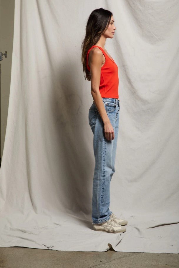 Blondie Rib Tank - Tomato - Jaffi's