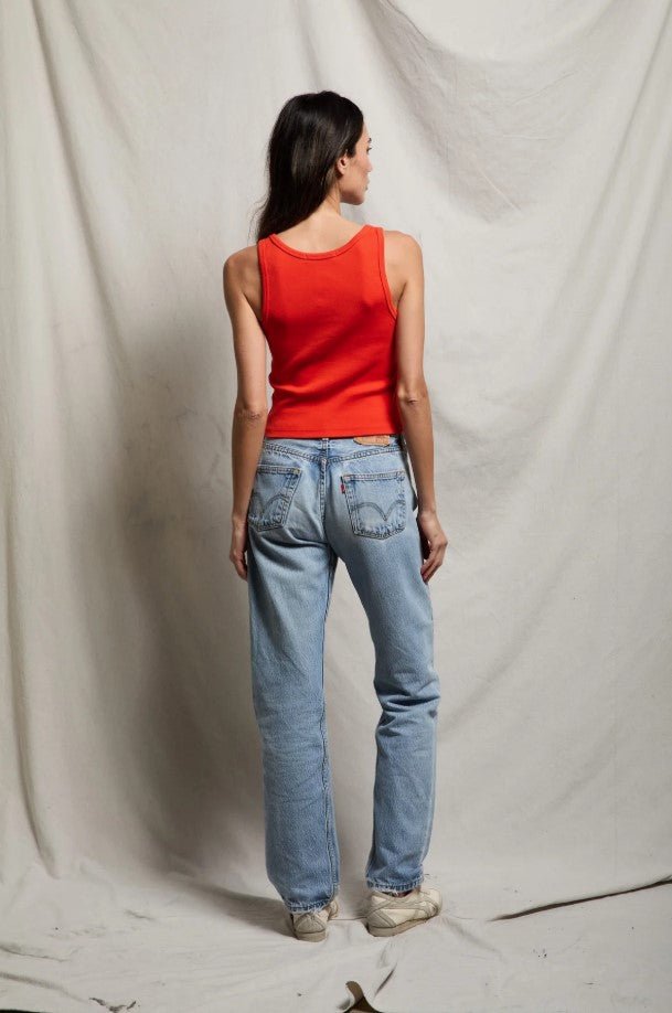 Blondie Rib Tank - Tomato - Jaffi's