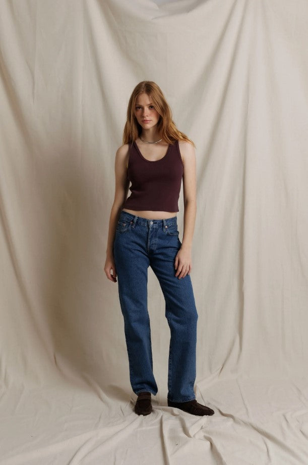 Blondie Rib Tank - Cherry Lacquer