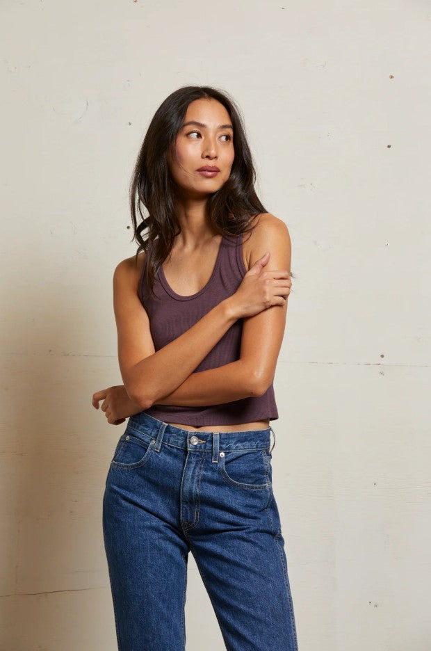 Blondie Rib Tank - Plum