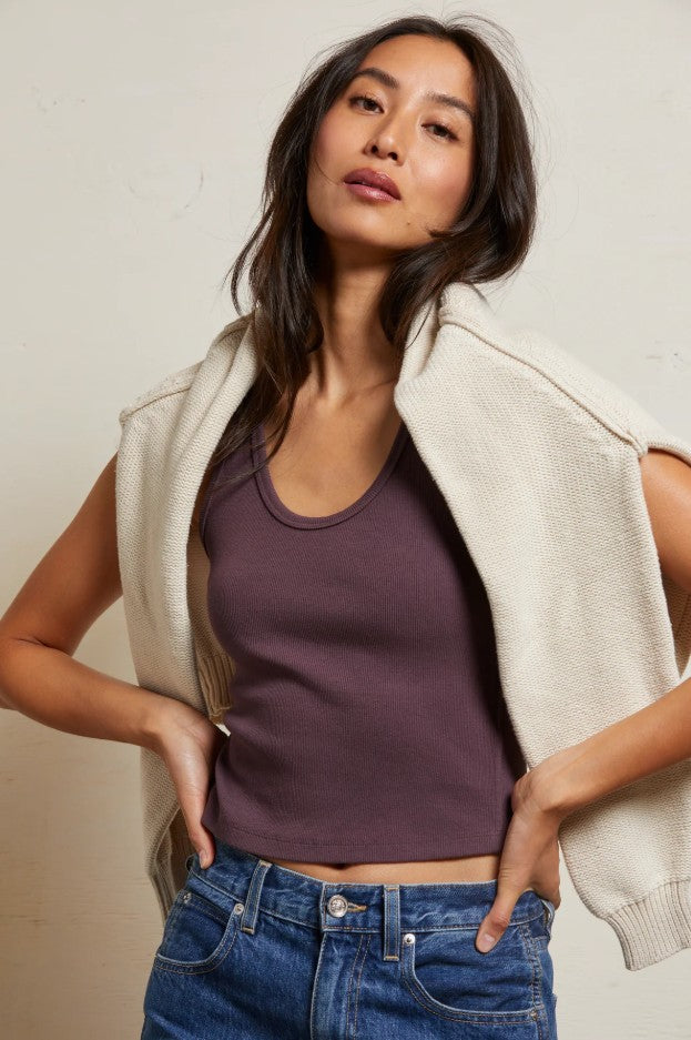 Blondie Rib Tank - Plum