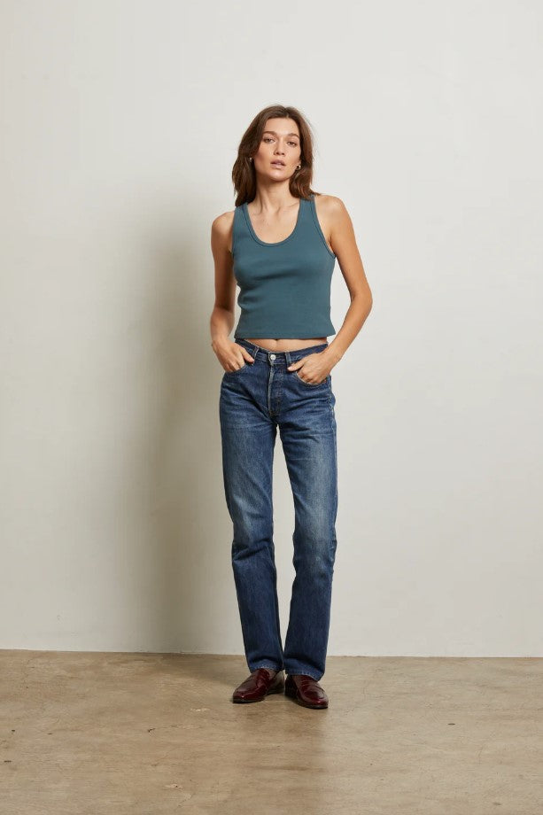 Blondie Rib Tank - Slate