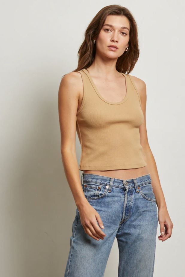 Blondie Rib Tank - Suede