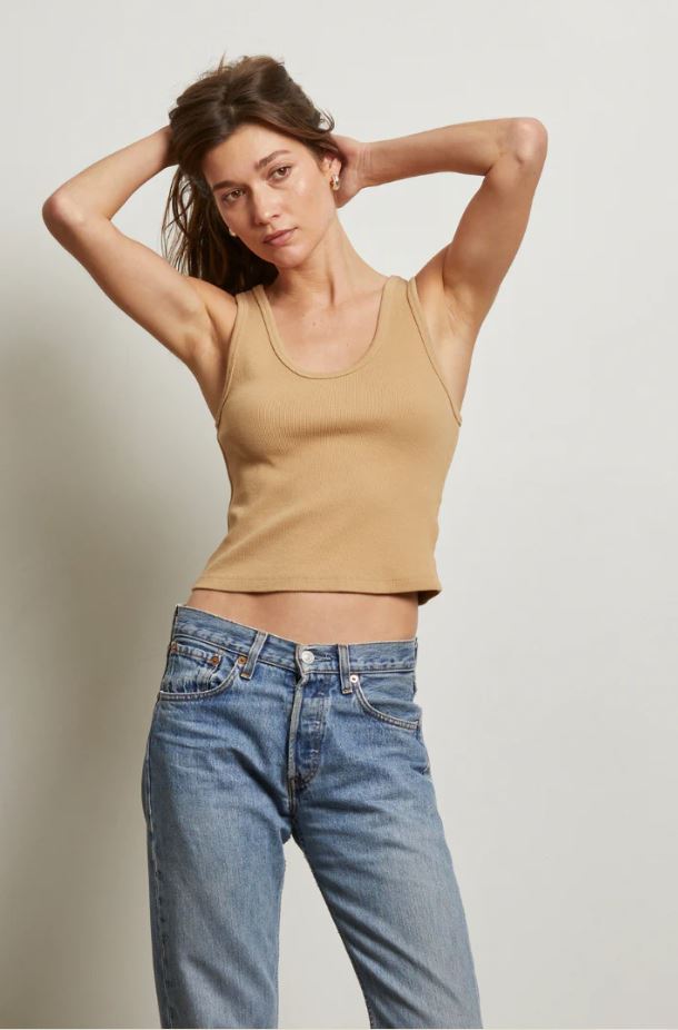 Blondie Rib Tank - Suede
