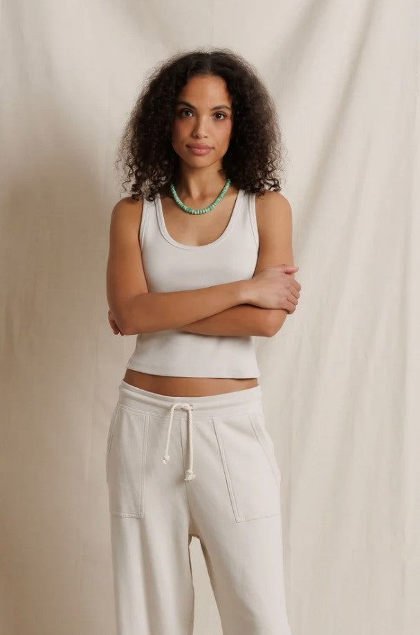 Blondie Rib Tank - Whitecap Grey
