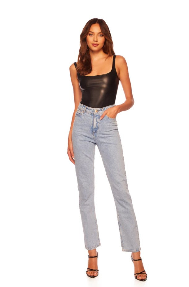 Faux Leather Bodysuit