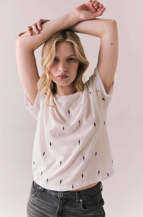 Tossed Bolts Tee - White