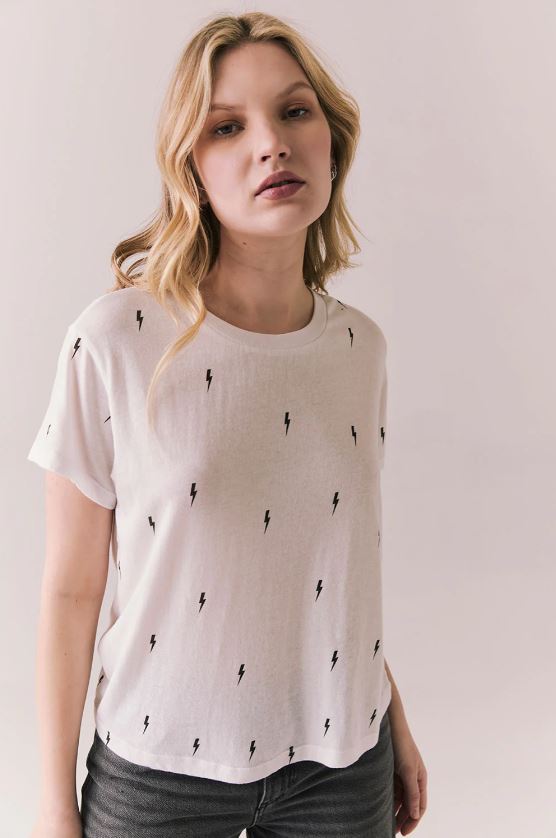Tossed Bolts Tee - White