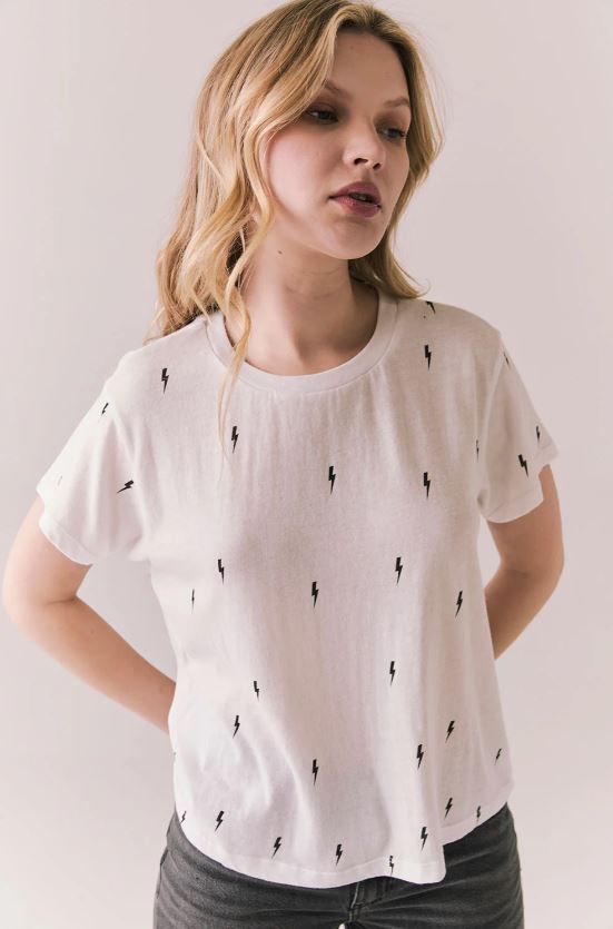 Tossed Bolts Tee - White