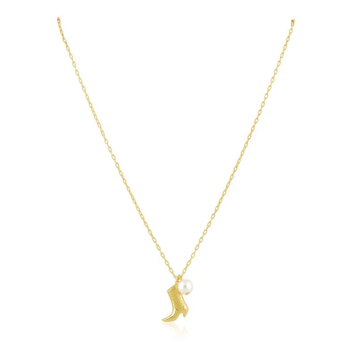 Boots N' Pearl Necklace