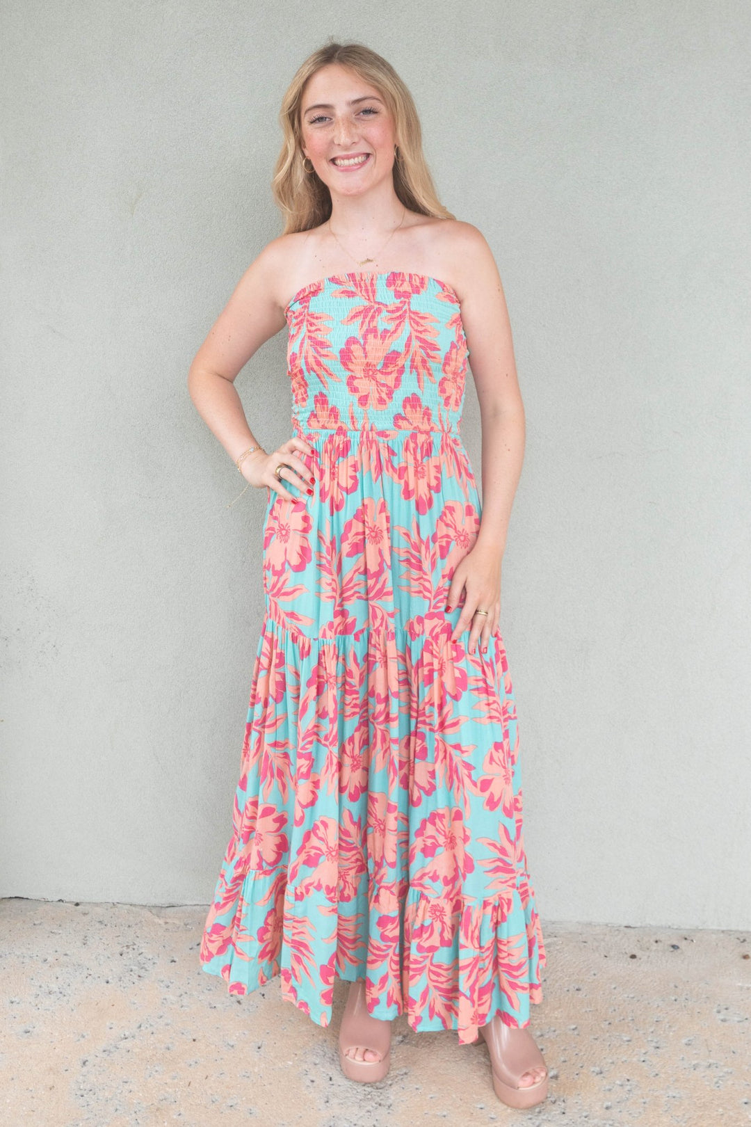 Boracay Maxi Dress - Seychelles Turquoise - Jaffi's