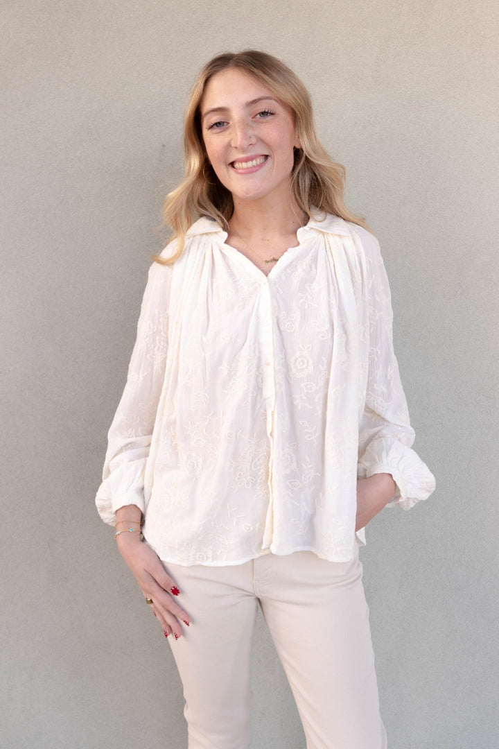 Botton Down Top - Ivory/Natural - Jaffi's