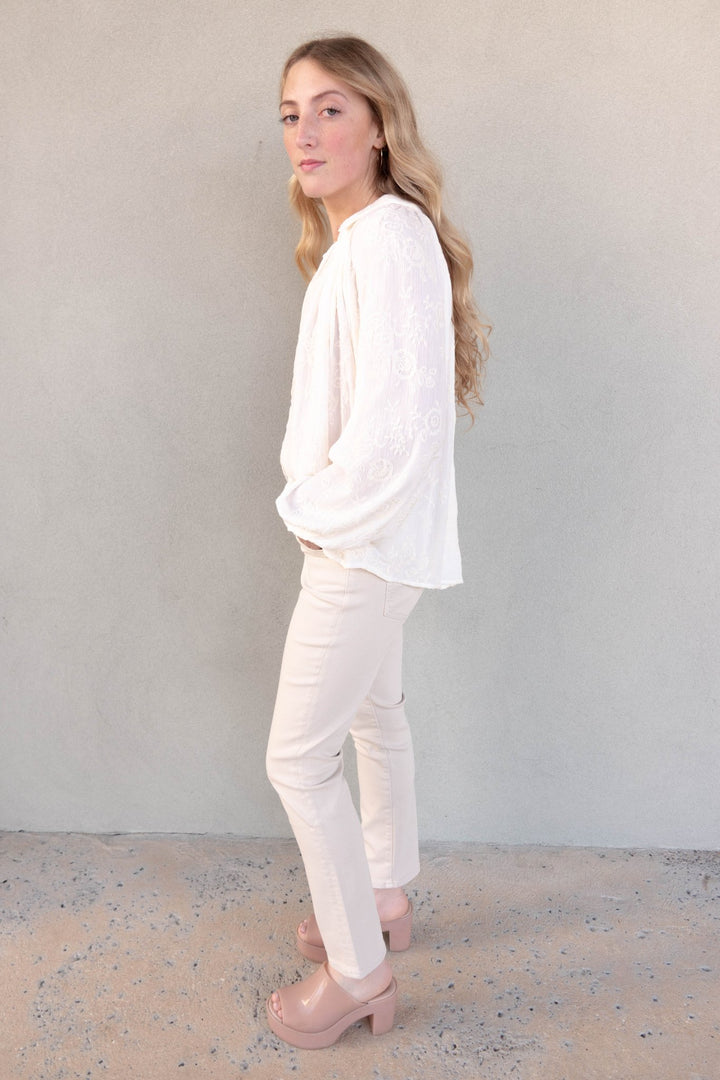 Botton Down Top - Ivory/Natural - Jaffi's