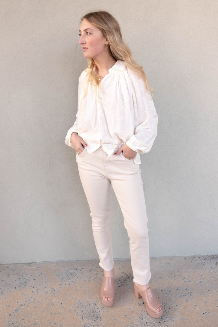 Botton Down Top - Ivory/Natural - Jaffi's