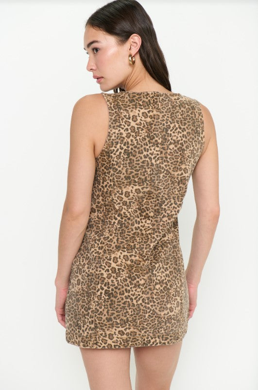 Boulevard Mini Dress - Mod Leopard Denim