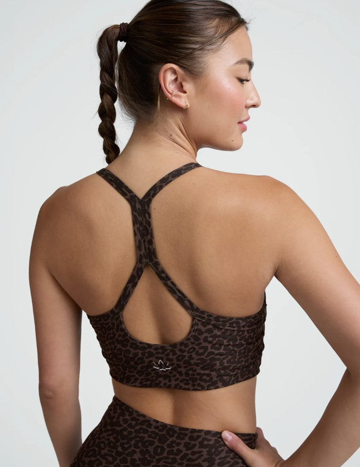Softmark Slim Racerback Bra - Espresso Leopard