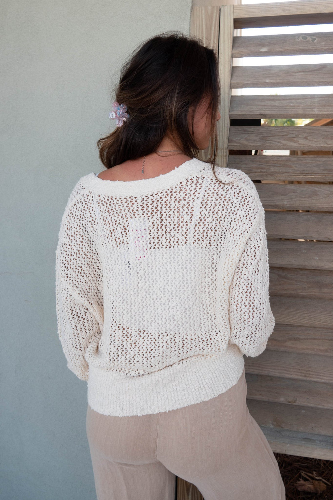 Bradshaw Boucle Cardi - Chalk - Jaffi's