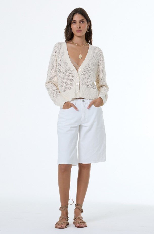 Bradshaw Boucle Cardi - Chalk - Jaffi's